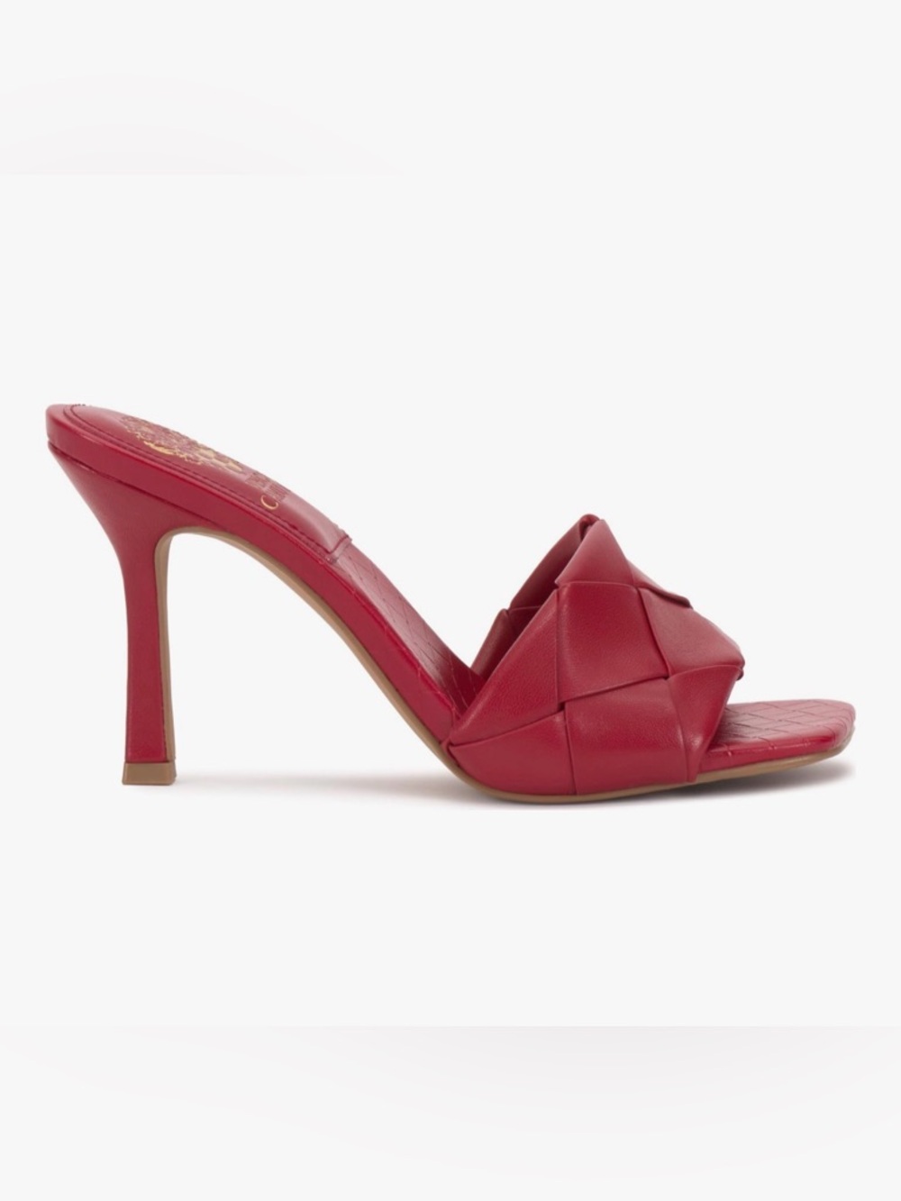 Vince Camuto NWOT Brelanie Braided Strap Sandal Red Mules Size 7 - Picture 2 of 11